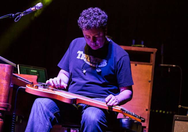 Jeremy Lawton of Big Head Todd playing his custom lap steel.